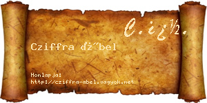Cziffra Ábel névjegykártya