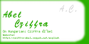 abel cziffra business card